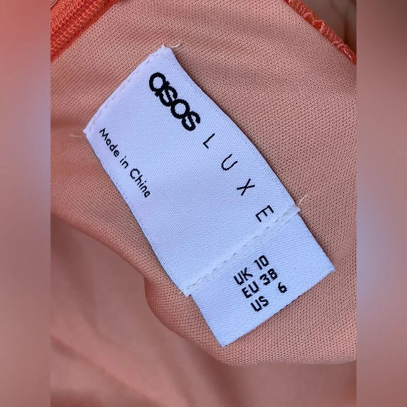 NWT ASOS LUXE Ruffle Shoulder Lace Mini Dress size 6 - Picture 12 of 15